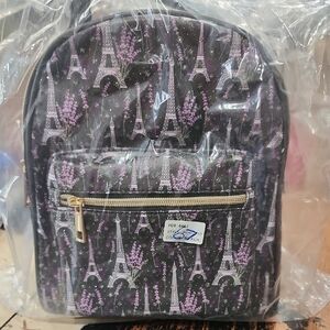 Blush Crush Eiffel Tower Lavendar Backpack NWT W/Silver STARS 🟪
